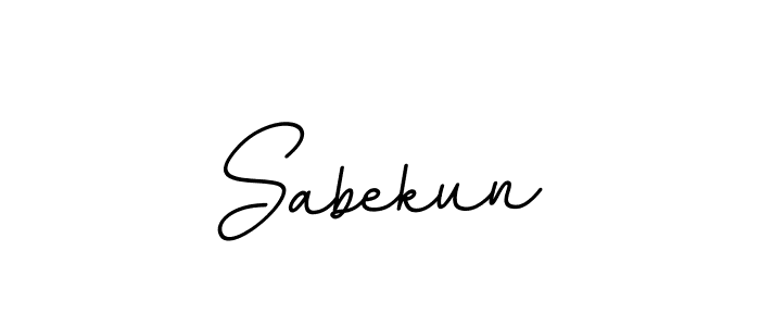 The best way (BallpointsItalic-DORy9) to make a short signature is to pick only two or three words in your name. The name Sabekun include a total of six letters. For converting this name. Sabekun signature style 11 images and pictures png