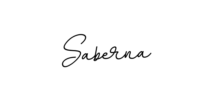 Use a signature maker to create a handwritten signature online. With this signature software, you can design (BallpointsItalic-DORy9) your own signature for name Saberna. Saberna signature style 11 images and pictures png