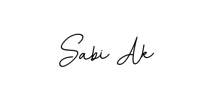 How to make Sabi Ak name signature. Use BallpointsItalic-DORy9 style for creating short signs online. This is the latest handwritten sign. Sabi Ak signature style 11 images and pictures png