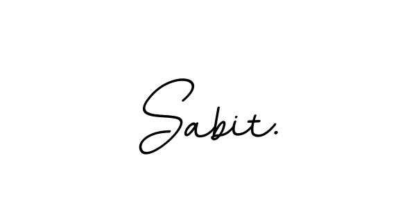 How to make Sabit. name signature. Use BallpointsItalic-DORy9 style for creating short signs online. This is the latest handwritten sign. Sabit. signature style 11 images and pictures png