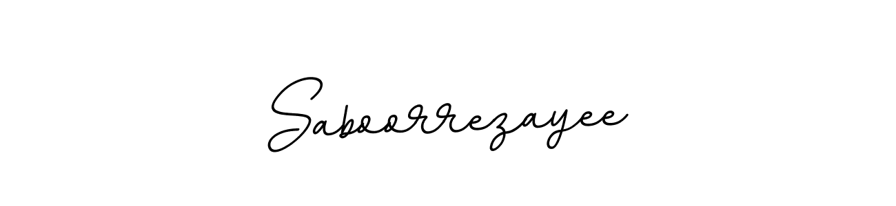 Make a beautiful signature design for name Saboorrezayee. With this signature (BallpointsItalic-DORy9) style, you can create a handwritten signature for free. Saboorrezayee signature style 11 images and pictures png