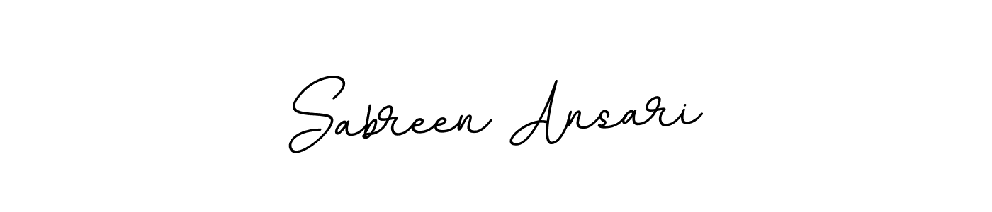 Make a beautiful signature design for name Sabreen Ansari. With this signature (BallpointsItalic-DORy9) style, you can create a handwritten signature for free. Sabreen Ansari signature style 11 images and pictures png