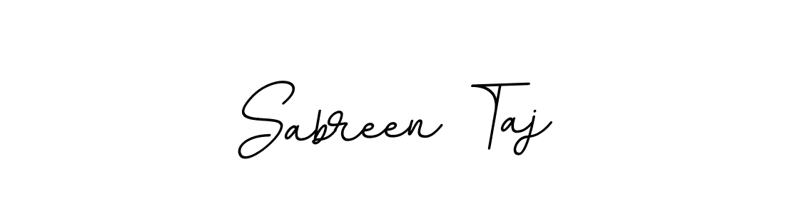 Use a signature maker to create a handwritten signature online. With this signature software, you can design (BallpointsItalic-DORy9) your own signature for name Sabreen Taj. Sabreen Taj signature style 11 images and pictures png