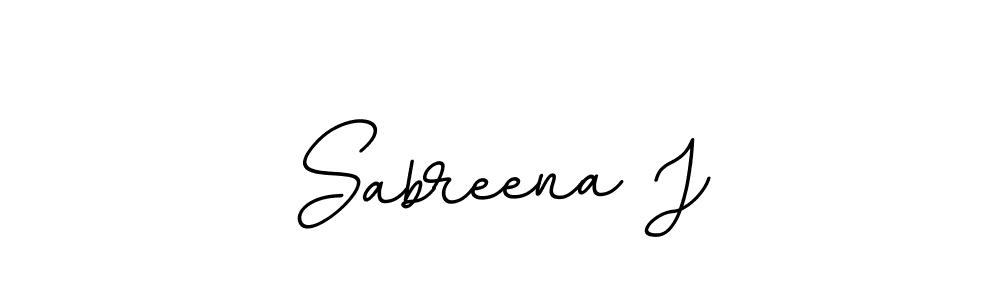 It looks lik you need a new signature style for name Sabreena J. Design unique handwritten (BallpointsItalic-DORy9) signature with our free signature maker in just a few clicks. Sabreena J signature style 11 images and pictures png