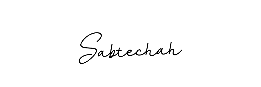 The best way (BallpointsItalic-DORy9) to make a short signature is to pick only two or three words in your name. The name Sabtechah include a total of six letters. For converting this name. Sabtechah signature style 11 images and pictures png