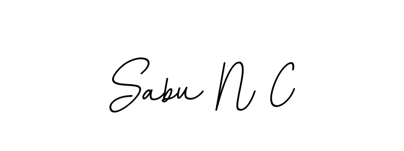 How to make Sabu N C name signature. Use BallpointsItalic-DORy9 style for creating short signs online. This is the latest handwritten sign. Sabu N C signature style 11 images and pictures png