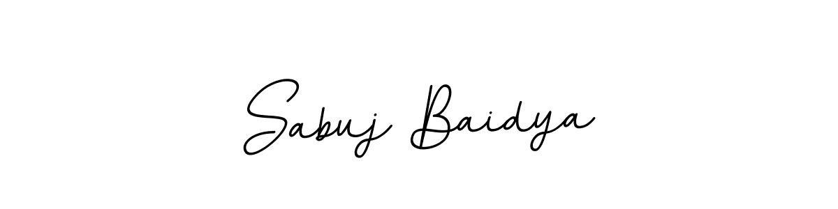 This is the best signature style for the Sabuj Baidya name. Also you like these signature font (BallpointsItalic-DORy9). Mix name signature. Sabuj Baidya signature style 11 images and pictures png