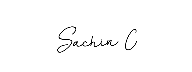 Make a beautiful signature design for name Sachin C. With this signature (BallpointsItalic-DORy9) style, you can create a handwritten signature for free. Sachin C signature style 11 images and pictures png