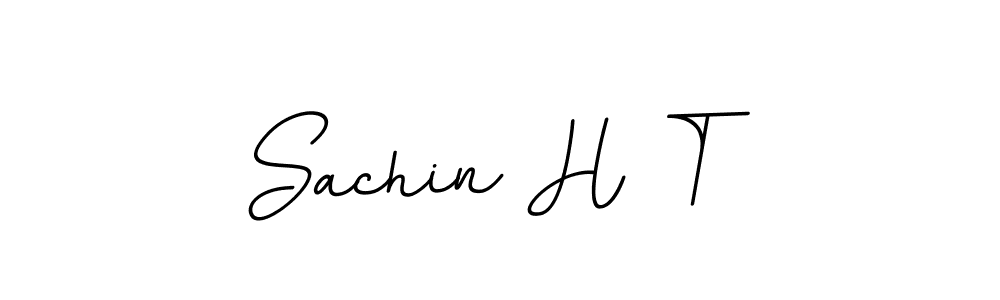 The best way (BallpointsItalic-DORy9) to make a short signature is to pick only two or three words in your name. The name Sachin H T include a total of six letters. For converting this name. Sachin H T signature style 11 images and pictures png