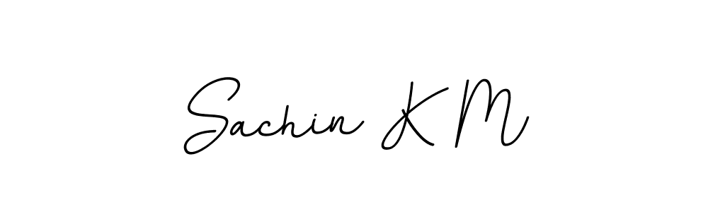 if you are searching for the best signature style for your name Sachin K M. so please give up your signature search. here we have designed multiple signature styles  using BallpointsItalic-DORy9. Sachin K M signature style 11 images and pictures png