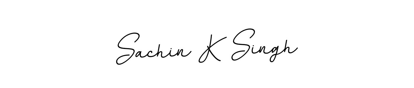 Make a beautiful signature design for name Sachin K Singh. With this signature (BallpointsItalic-DORy9) style, you can create a handwritten signature for free. Sachin K Singh signature style 11 images and pictures png