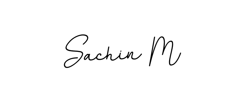 Create a beautiful signature design for name Sachin M. With this signature (BallpointsItalic-DORy9) fonts, you can make a handwritten signature for free. Sachin M signature style 11 images and pictures png