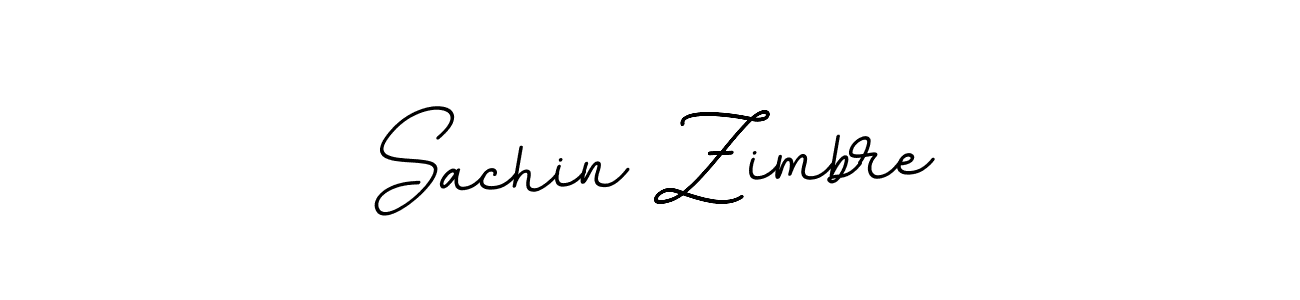 How to make Sachin Zimbre name signature. Use BallpointsItalic-DORy9 style for creating short signs online. This is the latest handwritten sign. Sachin Zimbre signature style 11 images and pictures png