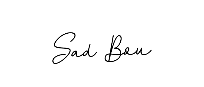 Design your own signature with our free online signature maker. With this signature software, you can create a handwritten (BallpointsItalic-DORy9) signature for name Sad Bou. Sad Bou signature style 11 images and pictures png