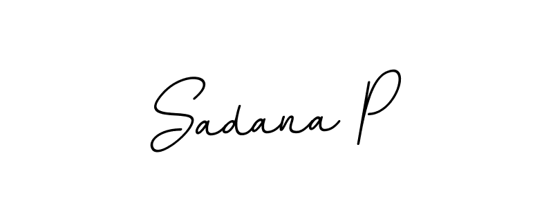 Make a beautiful signature design for name Sadana P. With this signature (BallpointsItalic-DORy9) style, you can create a handwritten signature for free. Sadana P signature style 11 images and pictures png