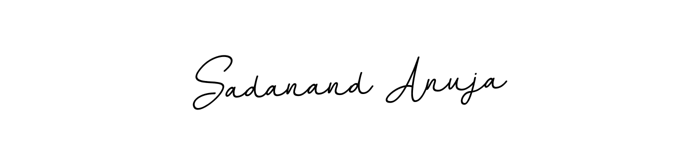 How to make Sadanand Anuja name signature. Use BallpointsItalic-DORy9 style for creating short signs online. This is the latest handwritten sign. Sadanand Anuja signature style 11 images and pictures png