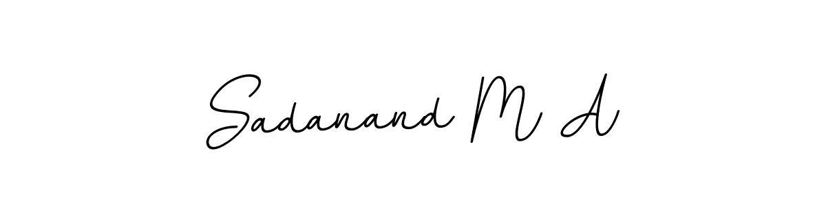 Use a signature maker to create a handwritten signature online. With this signature software, you can design (BallpointsItalic-DORy9) your own signature for name Sadanand M A. Sadanand M A signature style 11 images and pictures png