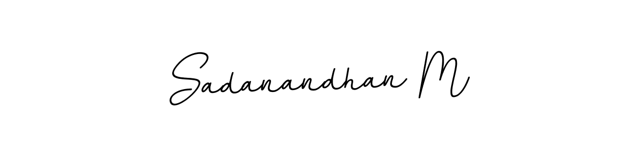 The best way (BallpointsItalic-DORy9) to make a short signature is to pick only two or three words in your name. The name Sadanandhan M include a total of six letters. For converting this name. Sadanandhan M signature style 11 images and pictures png