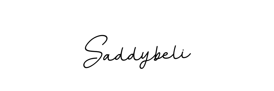 How to make Saddybeli name signature. Use BallpointsItalic-DORy9 style for creating short signs online. This is the latest handwritten sign. Saddybeli signature style 11 images and pictures png