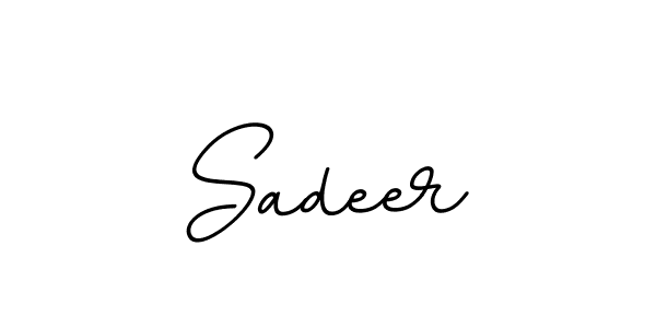 Create a beautiful signature design for name Sadeer. With this signature (BallpointsItalic-DORy9) fonts, you can make a handwritten signature for free. Sadeer signature style 11 images and pictures png