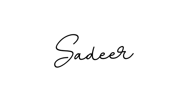 Create a beautiful signature design for name Sadeer. With this signature (BallpointsItalic-DORy9) fonts, you can make a handwritten signature for free. Sadeer signature style 11 images and pictures png