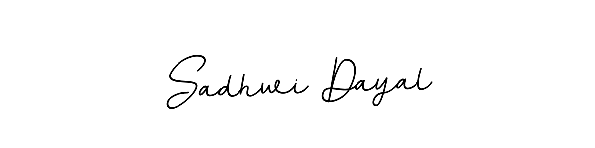 You should practise on your own different ways (BallpointsItalic-DORy9) to write your name (Sadhwi Dayal) in signature. don't let someone else do it for you. Sadhwi Dayal signature style 11 images and pictures png