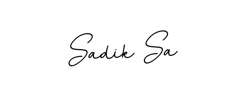 It looks lik you need a new signature style for name Sadik Sa. Design unique handwritten (BallpointsItalic-DORy9) signature with our free signature maker in just a few clicks. Sadik Sa signature style 11 images and pictures png