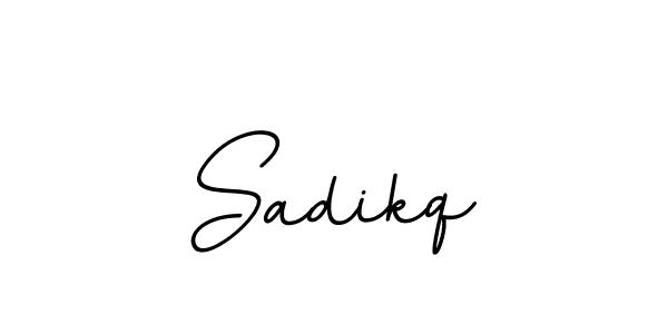 Use a signature maker to create a handwritten signature online. With this signature software, you can design (BallpointsItalic-DORy9) your own signature for name Sadikq. Sadikq signature style 11 images and pictures png