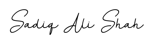 A classic penmanship look for Sadiq Ali Shah. The BallpointsItalic-DORy9 font brings timeless elegance and confidence to every signed document. Sadiq Ali Shah signature style 11 images and pictures png