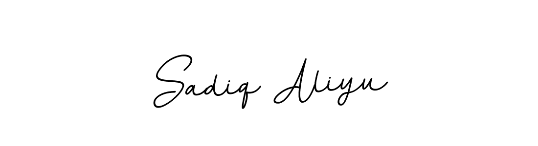 Design your own signature with our free online signature maker. With this signature software, you can create a handwritten (BallpointsItalic-DORy9) signature for name Sadiq Aliyu. Sadiq Aliyu signature style 11 images and pictures png