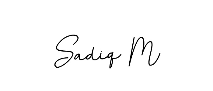 This is the best signature style for the Sadiq M name. Also you like these signature font (BallpointsItalic-DORy9). Mix name signature. Sadiq M signature style 11 images and pictures png