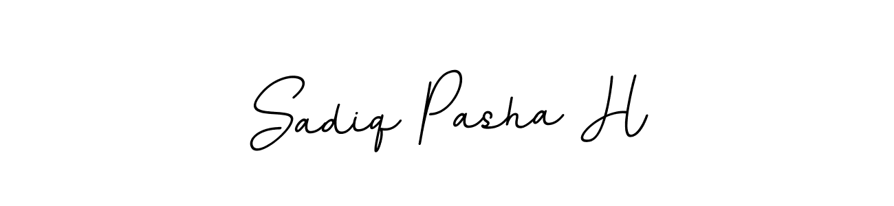 Sadiq Pasha H stylish signature style. Best Handwritten Sign (BallpointsItalic-DORy9) for my name. Handwritten Signature Collection Ideas for my name Sadiq Pasha H. Sadiq Pasha H signature style 11 images and pictures png