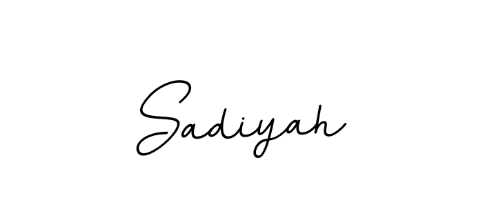 Use a signature maker to create a handwritten signature online. With this signature software, you can design (BallpointsItalic-DORy9) your own signature for name Sadiyah. Sadiyah signature style 11 images and pictures png