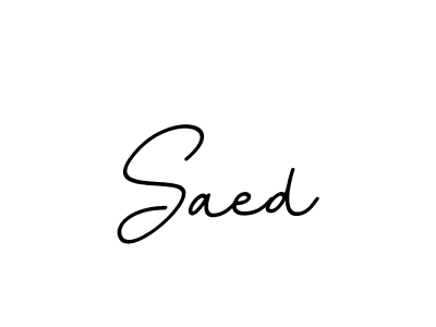 Design your own signature with our free online signature maker. With this signature software, you can create a handwritten (BallpointsItalic-DORy9) signature for name Saed. Saed signature style 11 images and pictures png