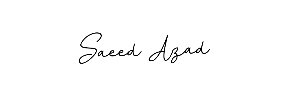 Use a signature maker to create a handwritten signature online. With this signature software, you can design (BallpointsItalic-DORy9) your own signature for name Saeed Azad. Saeed Azad signature style 11 images and pictures png