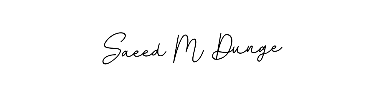 How to make Saeed M Dunge name signature. Use BallpointsItalic-DORy9 style for creating short signs online. This is the latest handwritten sign. Saeed M Dunge signature style 11 images and pictures png