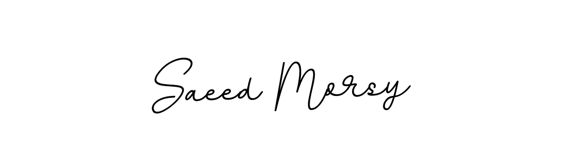 Create a beautiful signature design for name Saeed Morsy. With this signature (BallpointsItalic-DORy9) fonts, you can make a handwritten signature for free. Saeed Morsy signature style 11 images and pictures png