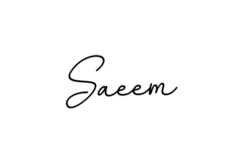 Create a beautiful signature design for name Saeem. With this signature (BallpointsItalic-DORy9) fonts, you can make a handwritten signature for free. Saeem signature style 11 images and pictures png