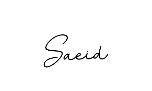 Create a beautiful signature design for name Saeid. With this signature (BallpointsItalic-DORy9) fonts, you can make a handwritten signature for free. Saeid signature style 11 images and pictures png