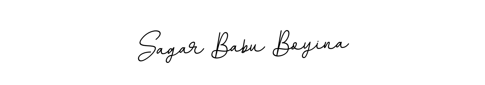 This is the best signature style for the Sagar Babu Boyina name. Also you like these signature font (BallpointsItalic-DORy9). Mix name signature. Sagar Babu Boyina signature style 11 images and pictures png