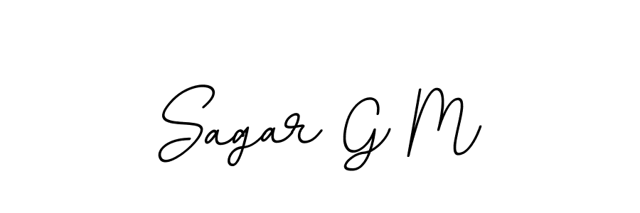 BallpointsItalic-DORy9 is a professional signature style that is perfect for those who want to add a touch of class to their signature. It is also a great choice for those who want to make their signature more unique. Get Sagar G M name to fancy signature for free. Sagar G M signature style 11 images and pictures png