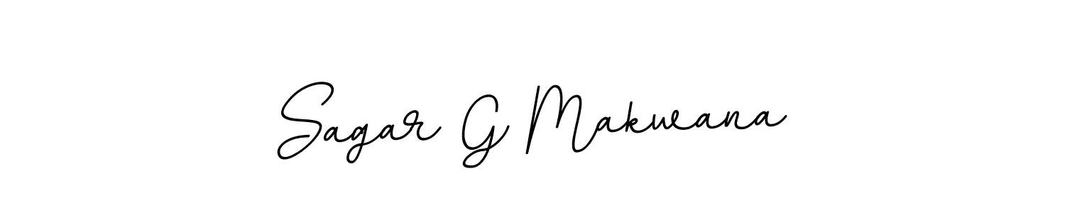 Design your own signature with our free online signature maker. With this signature software, you can create a handwritten (BallpointsItalic-DORy9) signature for name Sagar G Makwana. Sagar G Makwana signature style 11 images and pictures png