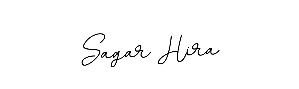 How to make Sagar Hira name signature. Use BallpointsItalic-DORy9 style for creating short signs online. This is the latest handwritten sign. Sagar Hira signature style 11 images and pictures png