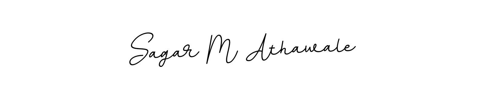 Design your own signature with our free online signature maker. With this signature software, you can create a handwritten (BallpointsItalic-DORy9) signature for name Sagar M Athawale. Sagar M Athawale signature style 11 images and pictures png