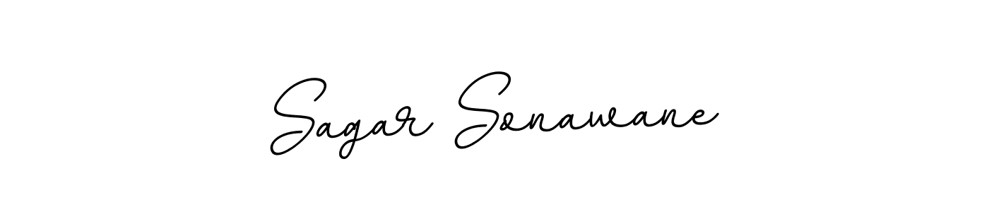 How to make Sagar Sonawane name signature. Use BallpointsItalic-DORy9 style for creating short signs online. This is the latest handwritten sign. Sagar Sonawane signature style 11 images and pictures png