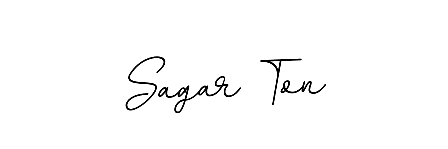 It looks lik you need a new signature style for name Sagar Ton. Design unique handwritten (BallpointsItalic-DORy9) signature with our free signature maker in just a few clicks. Sagar Ton signature style 11 images and pictures png