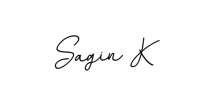 Make a beautiful signature design for name Sagin K. With this signature (BallpointsItalic-DORy9) style, you can create a handwritten signature for free. Sagin K signature style 11 images and pictures png