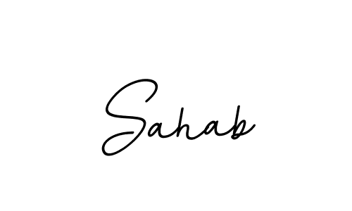 Create a beautiful signature design for name Sahab. With this signature (BallpointsItalic-DORy9) fonts, you can make a handwritten signature for free. Sahab signature style 11 images and pictures png