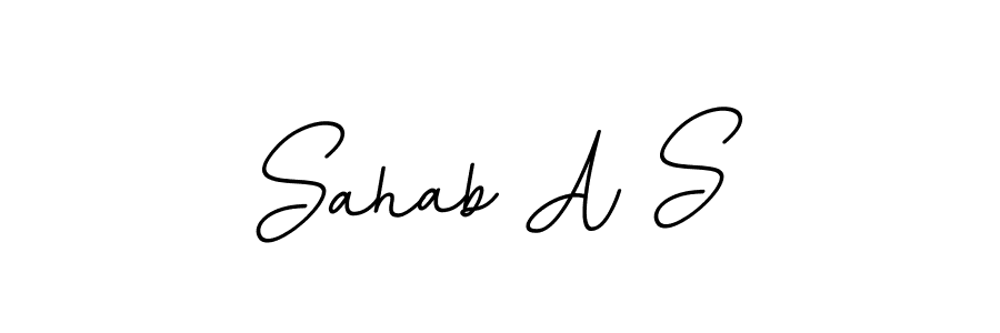 It looks lik you need a new signature style for name Sahab A S. Design unique handwritten (BallpointsItalic-DORy9) signature with our free signature maker in just a few clicks. Sahab A S signature style 11 images and pictures png