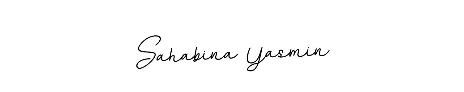 if you are searching for the best signature style for your name Sahabina Yasmin. so please give up your signature search. here we have designed multiple signature styles  using BallpointsItalic-DORy9. Sahabina Yasmin signature style 11 images and pictures png